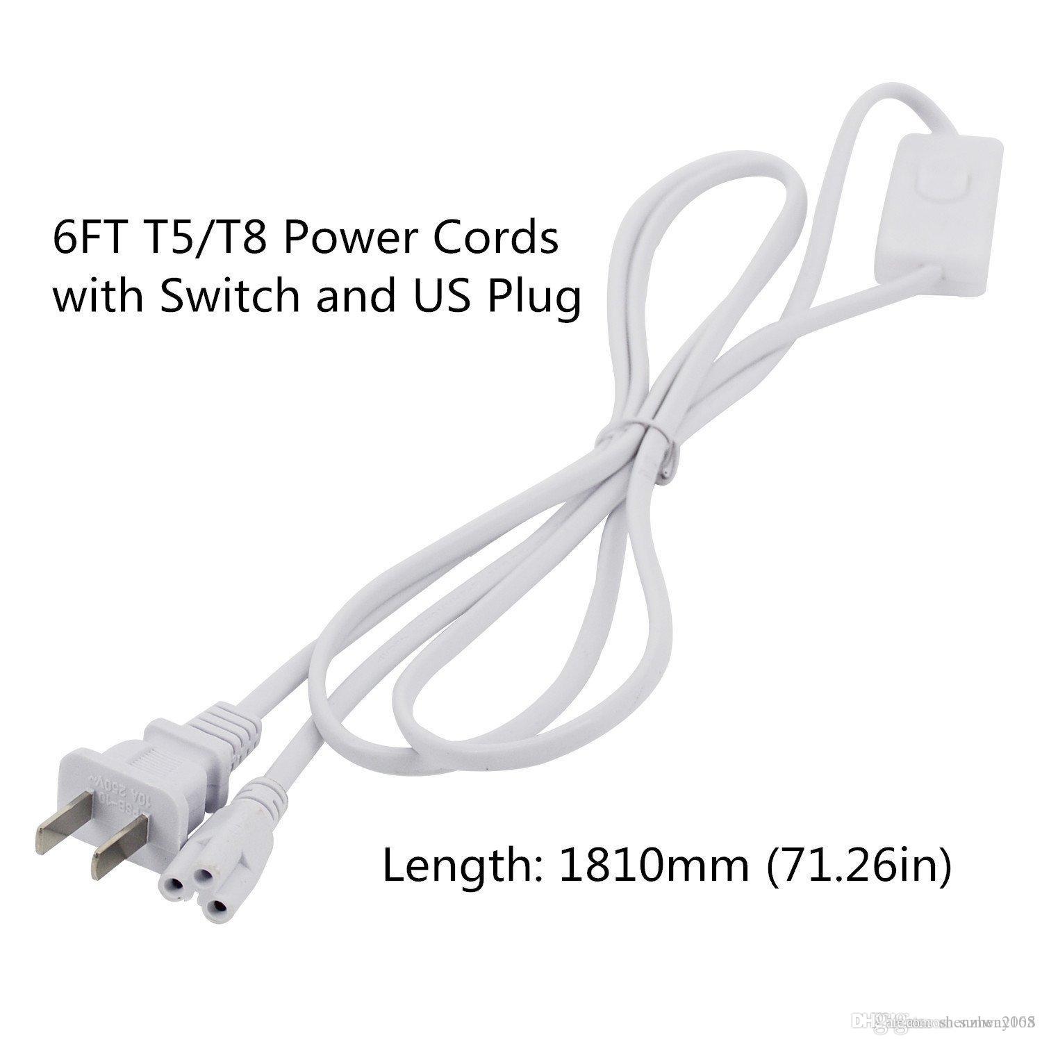 Power connectors Cable wire line longer pigtail Corded Electric with built-in 303 ON/OFF Switch three proung 3 Pin Double End Connector cord