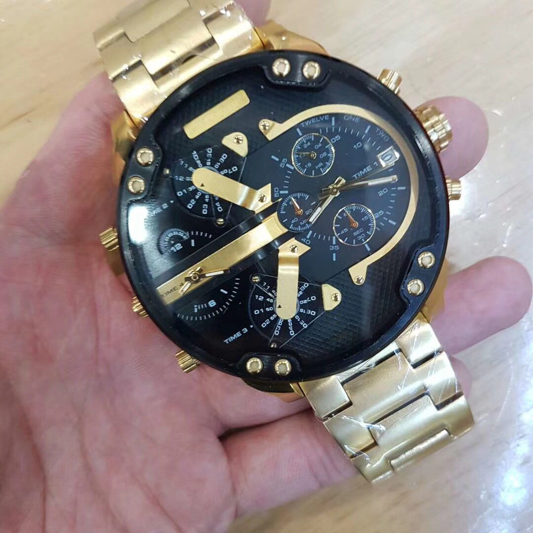 2020 Hot DZ Watch Men's Watches 57MM big dial stain steel strap DZ7333 Black gold watch, Dz7370
2020 Hot DZ Watch Men's Watches 57MM big dial stain steel strap DZ7333 Black gold watch, Dz7370