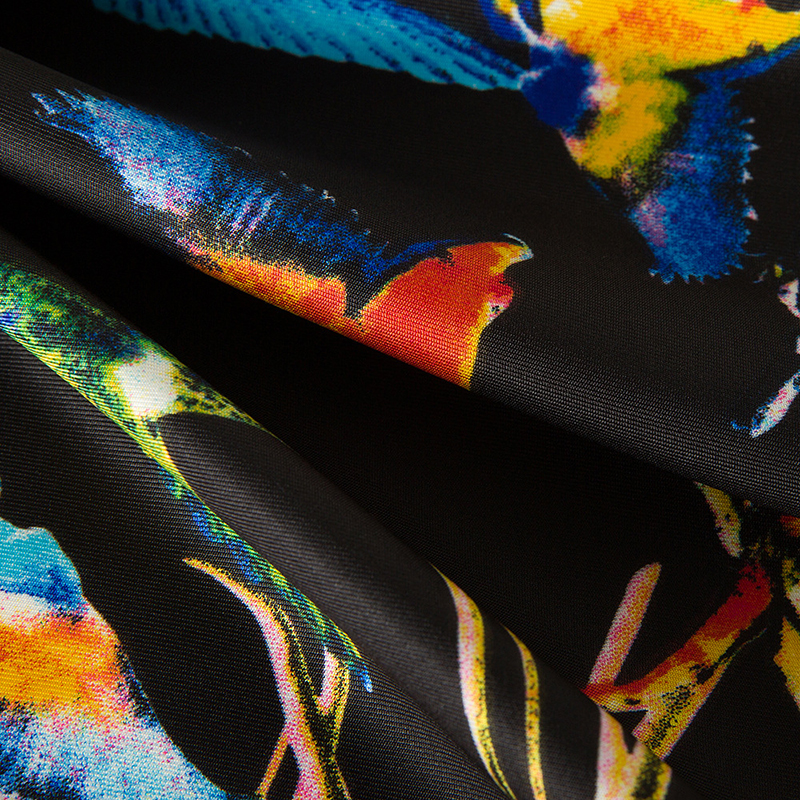 Joker Black Square Twill Women Animal Print Scarf Foulard Femme Echarpe En Soie Bird Large Silk Scarves Dropshipping 130*130CM