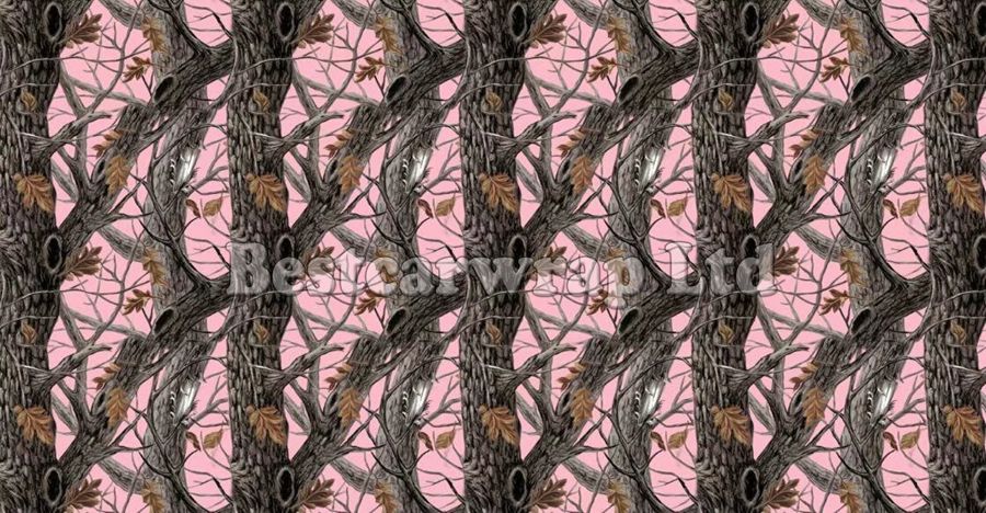 2018 New Pink Ambush Camo Vinyl Wrap For Car Wrap Styling With Air Release Mossy oak Tree Leaf Grass Camouflage Sticker 1.52x30m roll 5x98ft