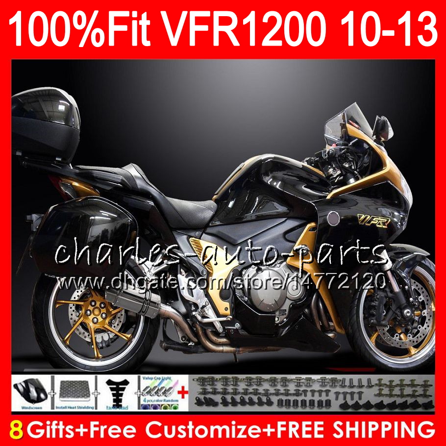Injection For HONDA VFR1200RR VFR 1200 RR VFR1200 10 11 12 13 98NO22 VFR-1200 VFR 1200RR VFR Black golden 1200 2010 2011 2012 2013 Fairing, No. 1
Injection For HONDA VFR1200RR VFR 1200 RR VFR1200 10 11 12 13 98NO22 VFR-1200 VFR 1200RR VFR Black golden 1200 2010 2011 2012 2013 Fairing, No. 1