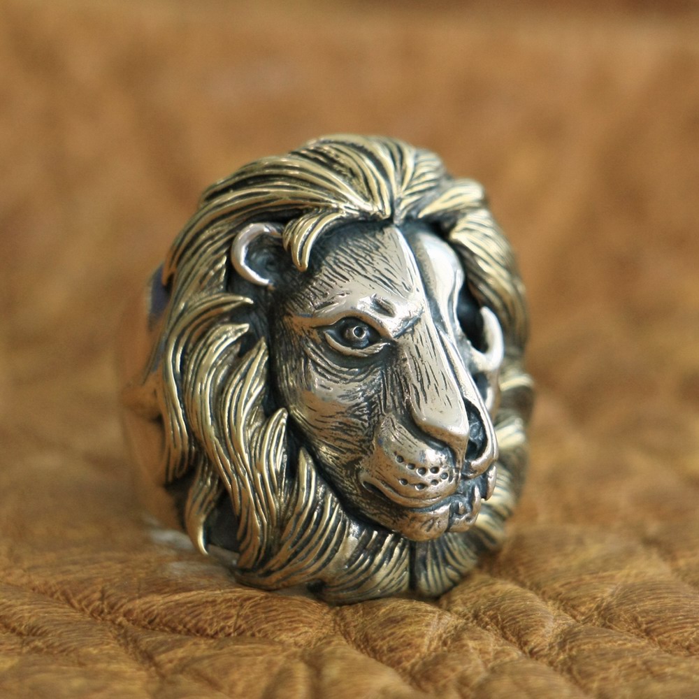 LINSION Brass Mane 925 Sterling Silver Skull Lion Ring Mens Biker Punk Ring TA115 US Size 7 to 15
LINSION Brass Mane 925 Sterling Silver Skull Lion Ring Mens Biker Punk Ring TA115 US Size 7 to 15