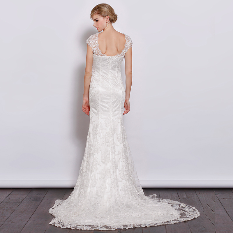 Elegant Lace Mermaid Wedding Dress Scoop Sleeveless Zipper Back Sweep Train Lace Bridal Gowns vestido de novia, White
Elegant Lace Mermaid Wedding Dress Scoop Sleeveless Zipper Back Sweep Train Lace Bridal Gowns vestido de novia, White