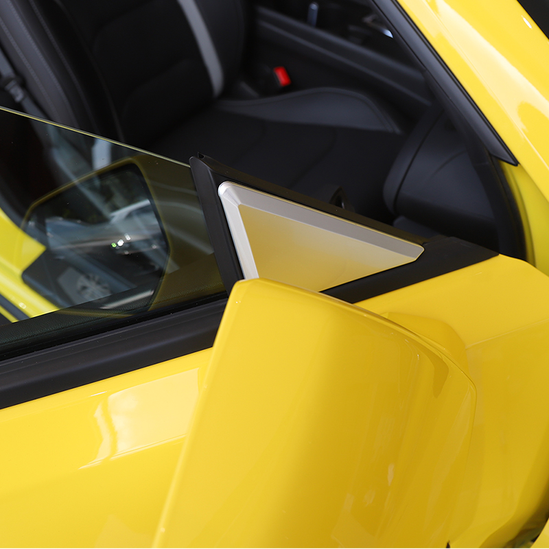 Car A-pillar Panel Cover Sheet Window Triangle Sticker ABS For Chevrolet Camaro 2017 Up Car Styling Exterior Accessories