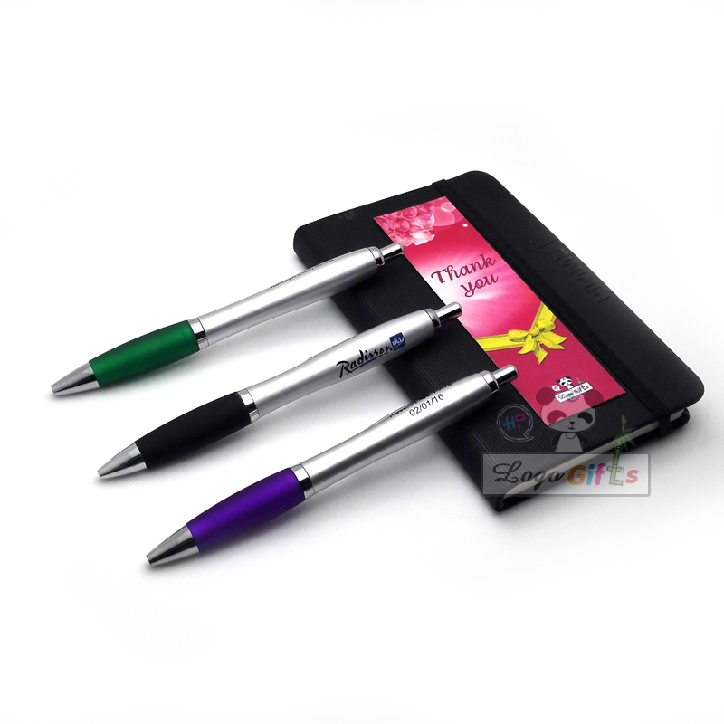 Personalized ballpoint pen plastic material can be custom and 14colors good writing pens office supplies
