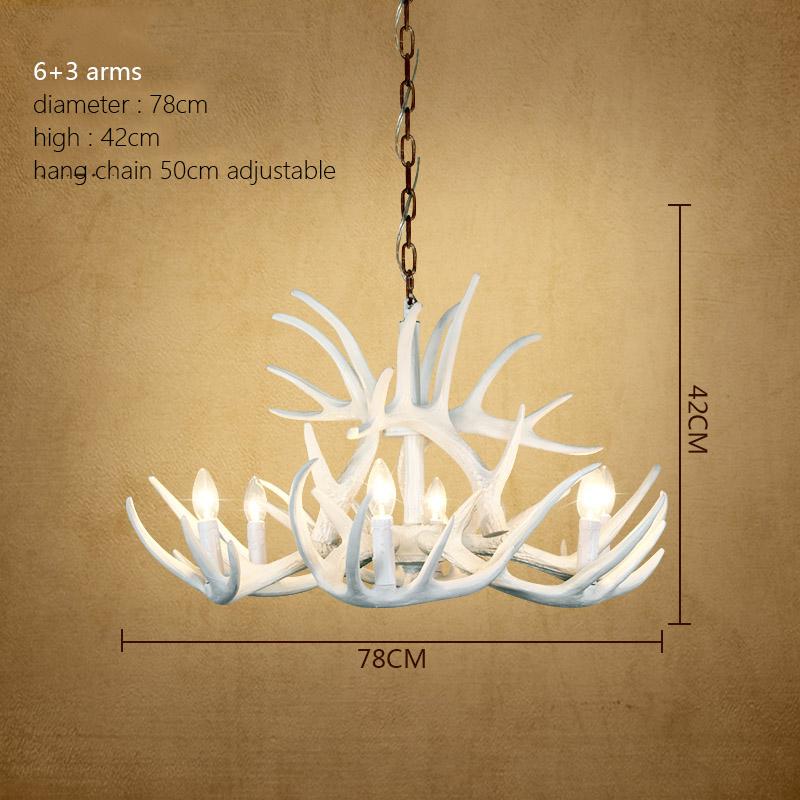 Antlers Resin Chandelier Lamp Modern LED Antler Chandelier Lustre Chandeliers E14 Vintage Lights Novelty Lighting pendant lights