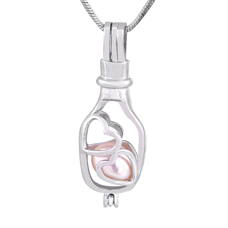 Wholesale Silver Plated Hollow Heart bottle Trendy Jewelry oyster Pearl Cage Pendant Fun Jewelry Gifts P171
Wholesale Silver Plated Hollow Heart bottle Trendy Jewelry oyster Pearl Cage Pendant Fun Jewelry Gifts P171