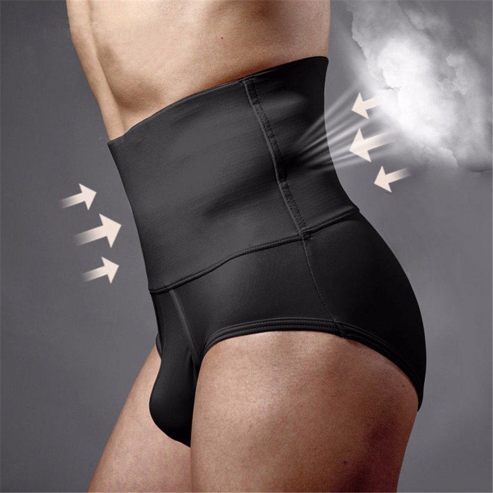 Plus size men's underwear briefs tummy tucker tummy control bottom high waist abdomen shaping panties body shaper for man M07B