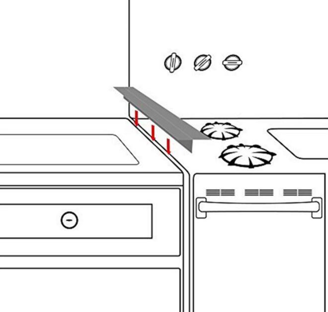 Kitchen Supplies Stove Counter 25 In Flexible Cover Silicone Rubber Oil-gas Slit Filler Heat Resistant Mat Oil Dust Water Seal