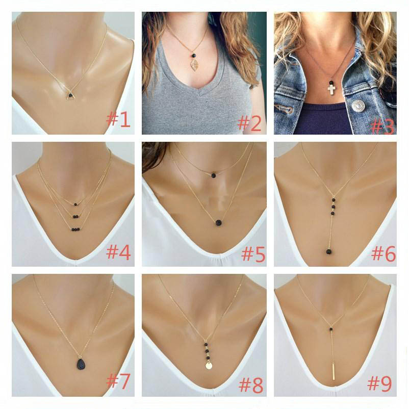 Mixed Styles Silver Gold Plated Lava Stone Necklace Aromatherapy Essential Oil Diffuser Necklace For Women Jewelry
Mixed Styles Silver Gold Plated Lava Stone Necklace Aromatherapy Essential Oil Diffuser Necklace For Women Jewelry