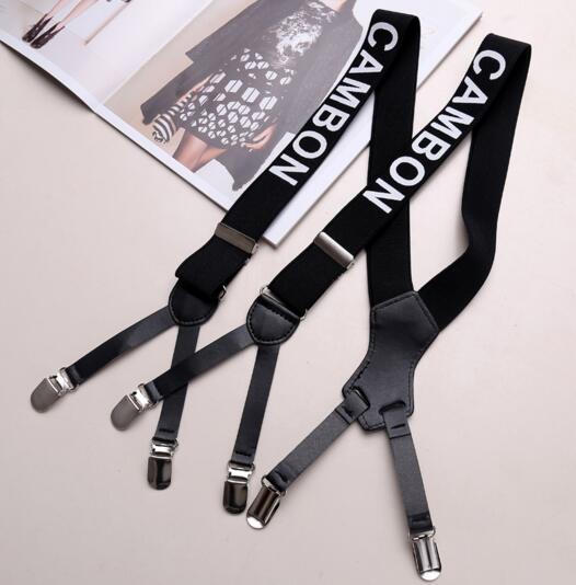 Men's and women's age-old letter straps adjust elastic elastic clip jeans trousers suspenders
Men's and women's age-old letter straps adjust elastic elastic clip jeans trousers suspenders