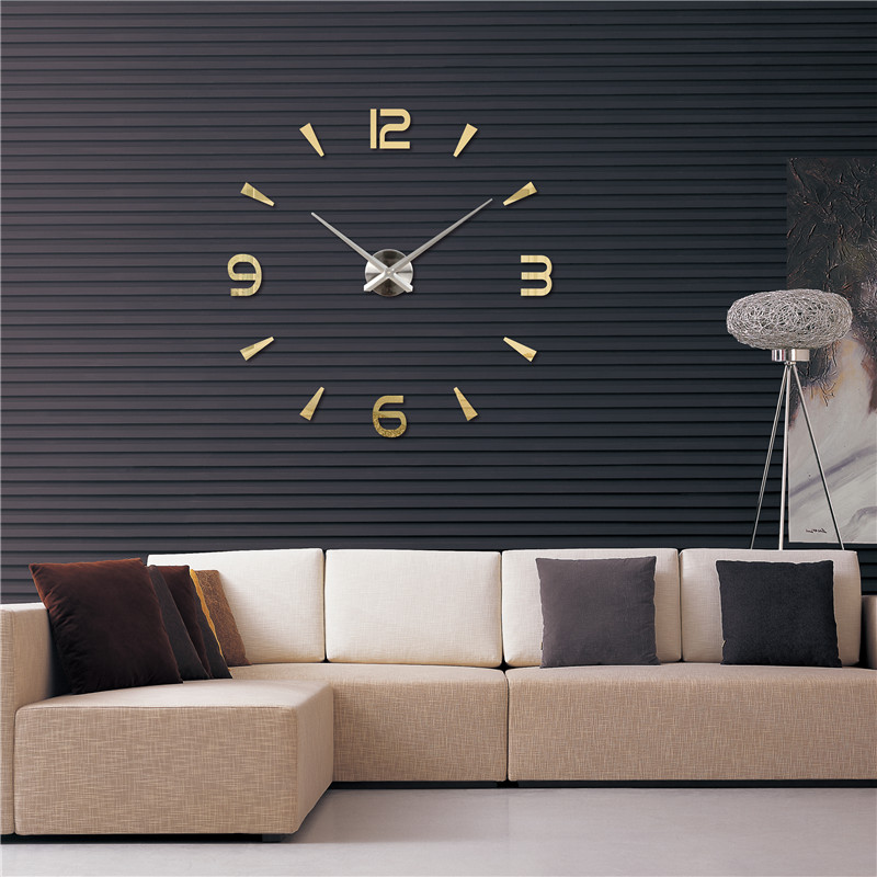 [M.Sparkling] 2017 Hot Sale Digital Wall Clock Sticker Acrylic Modern 3D DIY Self Adhesive Large Decorative Wall Clocks 3M013