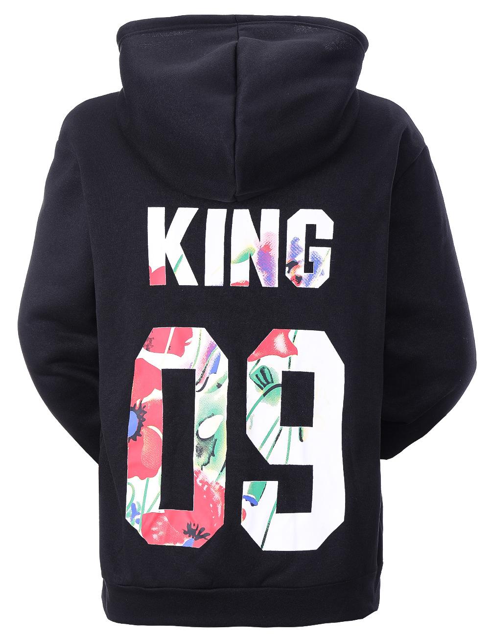 Men and women fall QUEEN KING stamp wholesale hooded sweater coat Hoody couples dress with long sleeves q O, Black
Men and women fall QUEEN KING stamp wholesale hooded sweater coat Hoody couples dress with long sleeves q O, Black
