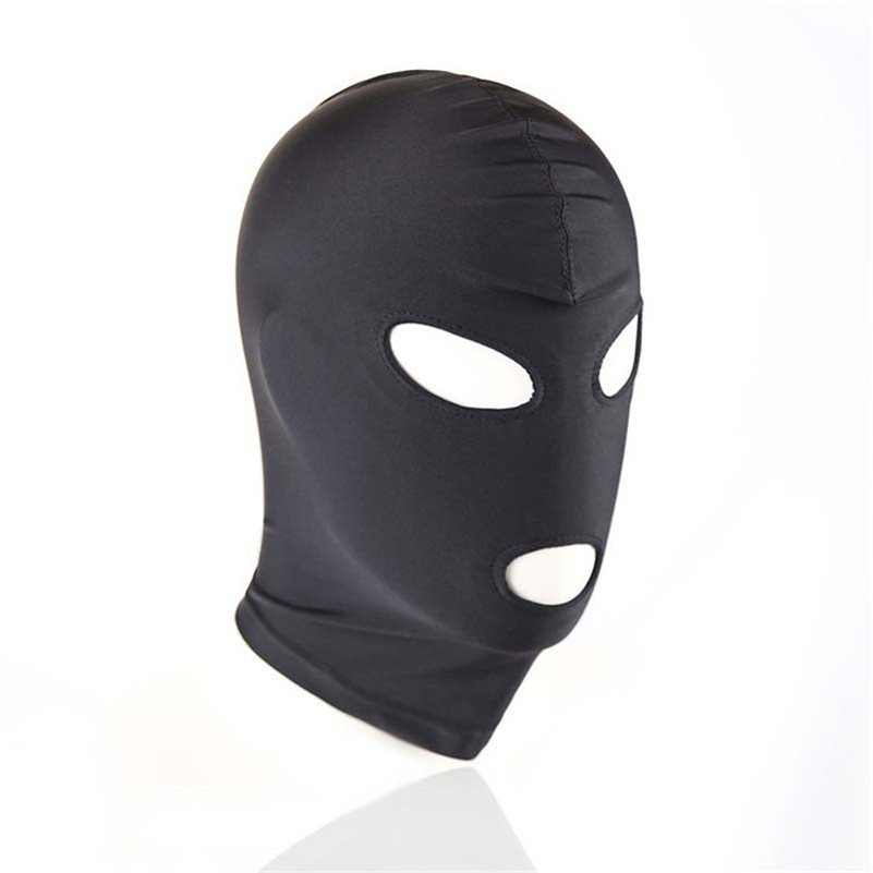 Morease 4 Style Fetish Unisex BDSM Hood Mask Black Mouth Eye Slave Hood Sex Product Toys Bondage Adult Game For Couple Women Y18110401