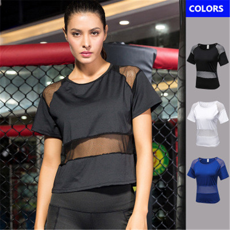 High quality Sexy Mesh Yoga Tops Women Sport T Shirt Loose Fitness Gym Sport Clothing Ladies Sportswear Workout Running Gym Wear Female Vest, White;red
High quality Sexy Mesh Yoga Tops Women Sport T Shirt Loose Fitness Gym Sport Clothing Ladies Sportswear Workout Running Gym Wear Female Vest, White;red