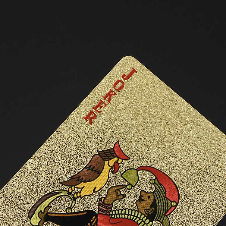 55pcsbox Poker Waterproof Playing Cards Set Pure Color Golden Poker Card Sets Classic Magic Tricks Tool Board Game High Quality