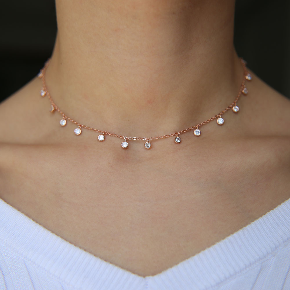cz drop charm choker necklaces rose gold silver plated fashion jewelry elegance women gift statement collarbone necklace
cz drop charm choker necklaces rose gold silver plated fashion jewelry elegance women gift statement collarbone necklace