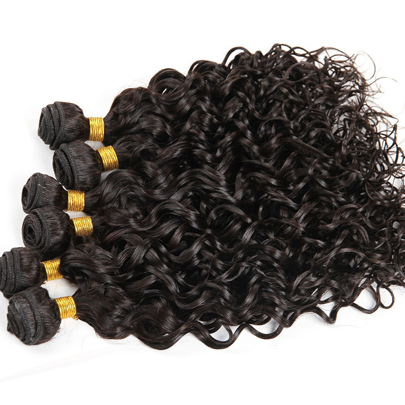 human remy brazilian virgin hair wet and wavy malaysian human hair extensions 50gr piece 6pcs lot free