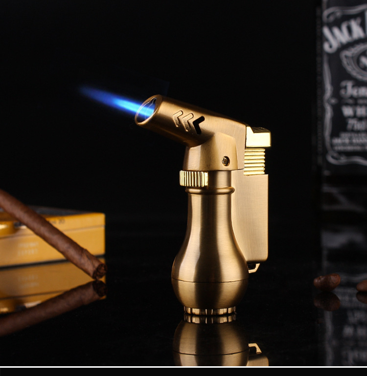 Mini Spray Gun Compact Butane Torch Turbo 1300 C Flated Windproof Metal Jet Lighter NO GAS W260202