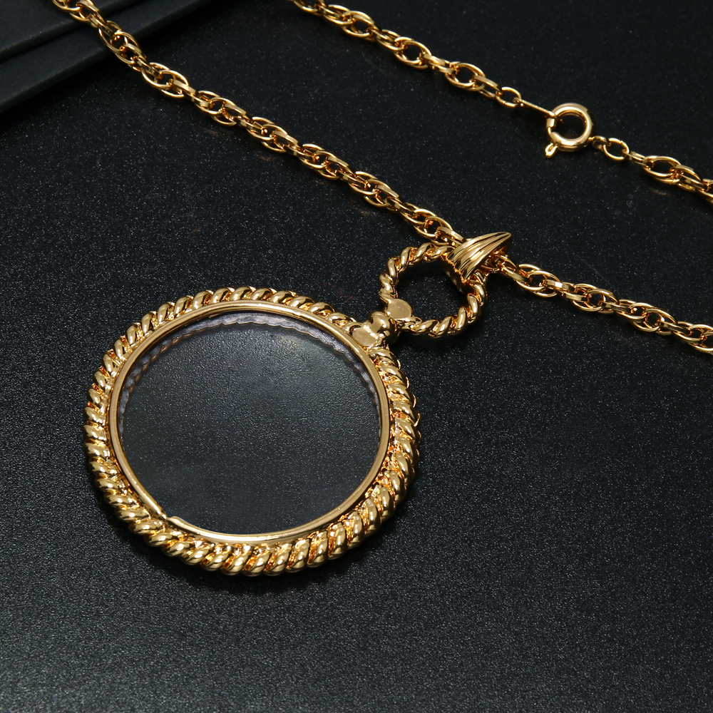 New round shape Magnifying glass necklace simple design magnifying glasses for reading men fashion Magnifier