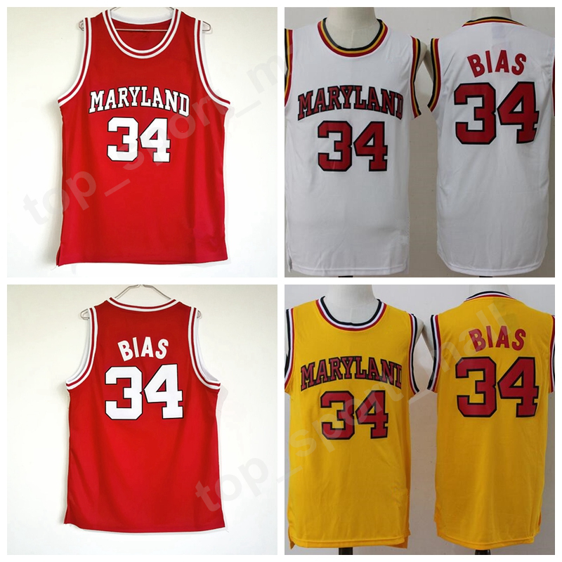 College 34 Len Bias Jersey Men Basketball University 1985 Maryland Terps Jerseys Team Red Yellow White Away Sport
College 34 Len Bias Jersey Men Basketball University 1985 Maryland Terps Jerseys Team Red Yellow White Away Sport