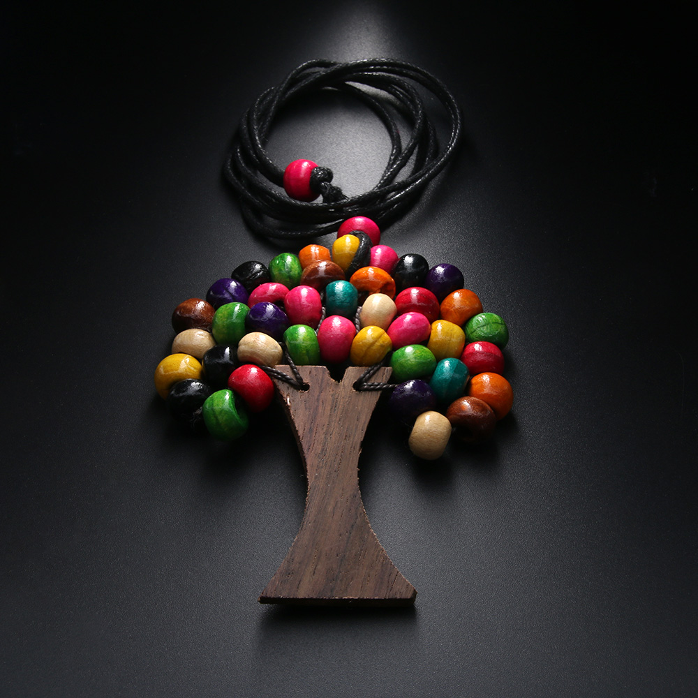 Hand Made Colorful Tree Of Life Rainbow Wooden Beads Necklace Pendants Boho Ethnic Wisdom Wood Tree Necklaces Jewelry Gifts, Silver
Hand Made Colorful Tree Of Life Rainbow Wooden Beads Necklace Pendants Boho Ethnic Wisdom Wood Tree Necklaces Jewelry Gifts, Silver
