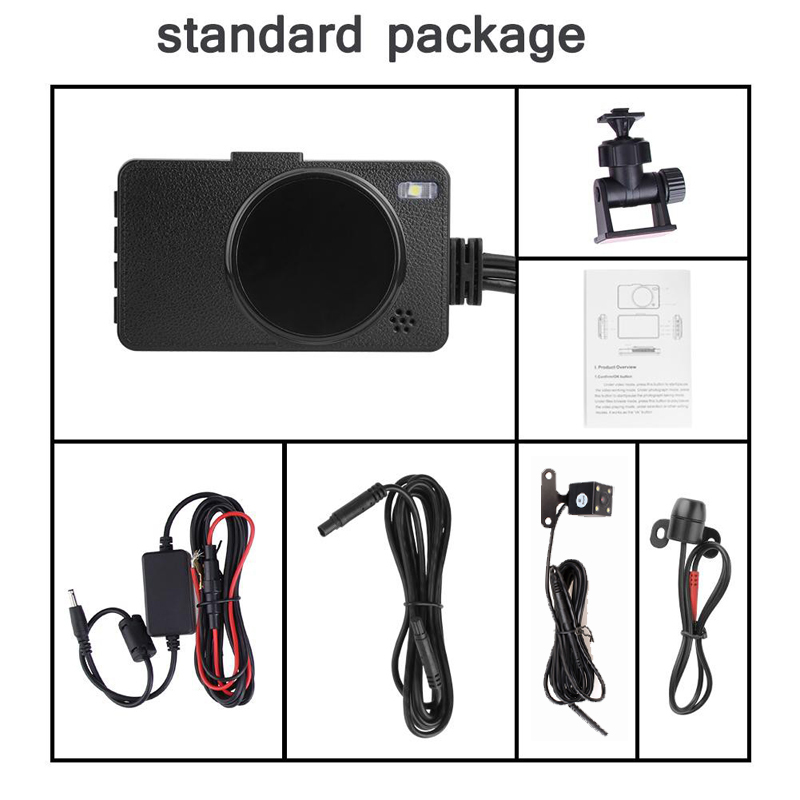 New Update 3 inch LCD Screen Dual Cameras Mini 1080P Motorcycle DVR Waterproof Video Recorder With G-Sensor Motor Dash Camera