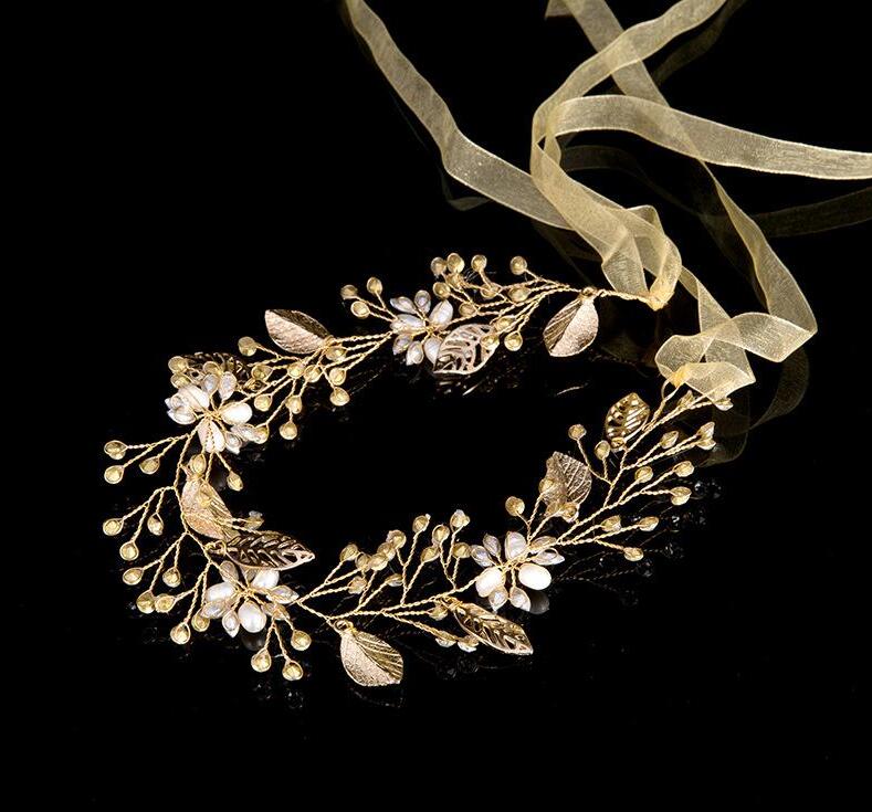 Wedding Bridal Bridesmaid gold leaf Handmade Rhinestone Pearl Hairband Headband Luxury Hair Accessories Headpiece Fascinators Headband
Wedding Bridal Bridesmaid gold leaf Handmade Rhinestone Pearl Hairband Headband Luxury Hair Accessories Headpiece Fascinators Headband