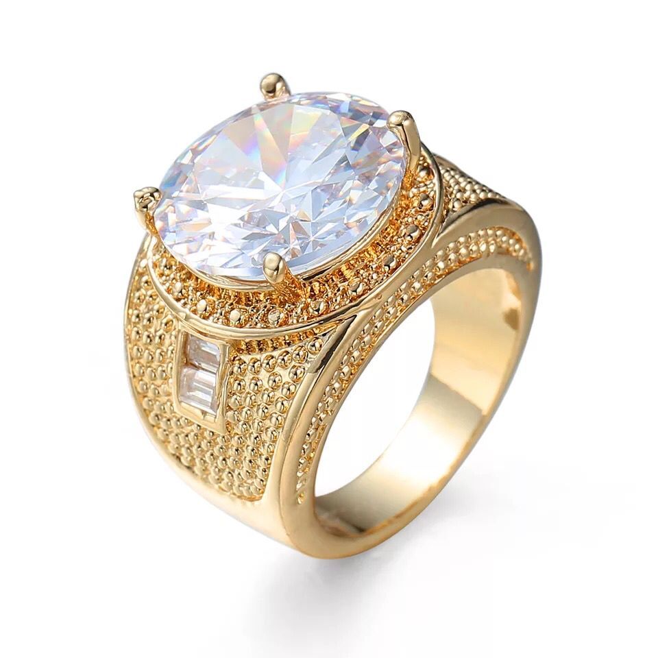 MGFam (243R) Big White Zircon Rings Jewelry For Women Fashion 18k Gold Plated Cubic Zircon, Golden;silver
MGFam (243R) Big White Zircon Rings Jewelry For Women Fashion 18k Gold Plated Cubic Zircon, Golden;silver