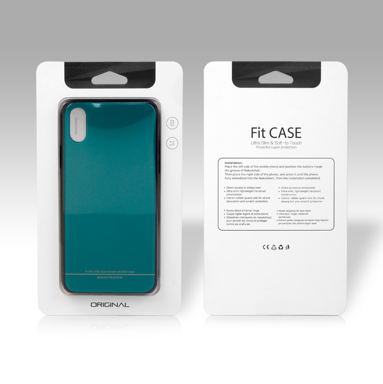 100 pcs Wholesale LOGO design packaging For iPhone X cases packaging gift box with PVC packaging package box for iPhone cases