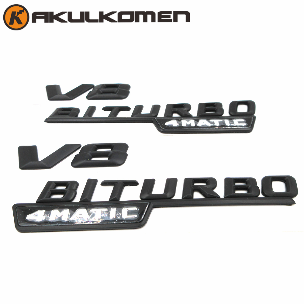2pcs/pair Black/Silver 3D V8 Biturbo 4Matic Emblem Badge Decal Car sticker Car-styling for Benz CL63 CLS63 E63 C63 S63 AMG
2pcs/pair Black/Silver 3D V8 Biturbo 4Matic Emblem Badge Decal Car sticker Car-styling for Benz CL63 CLS63 E63 C63 S63 AMG