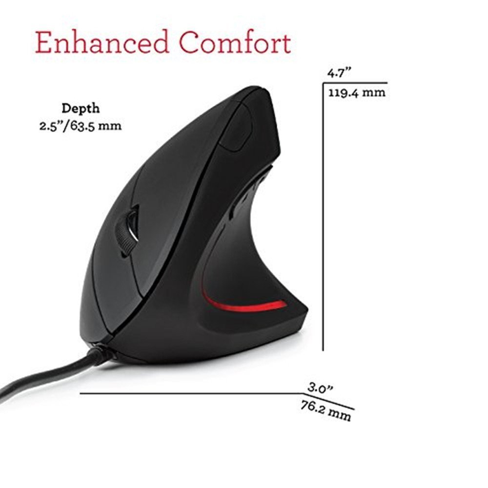 Ergonomic Mouse High Precision Optical Vertical Mouse Adjustable DPI 1200 2000 3600 USB Wired Computer Mouse Suitable for any comp