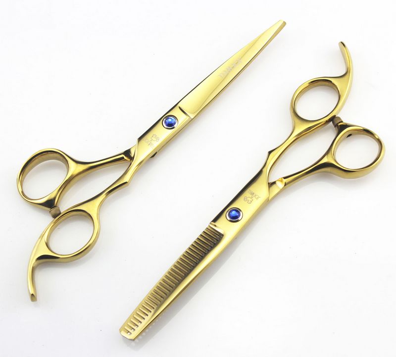 5.5 inch/6.0 inch 4 colros hair cutting / thinning scissors blue/balck /rainbow/gold free shipping