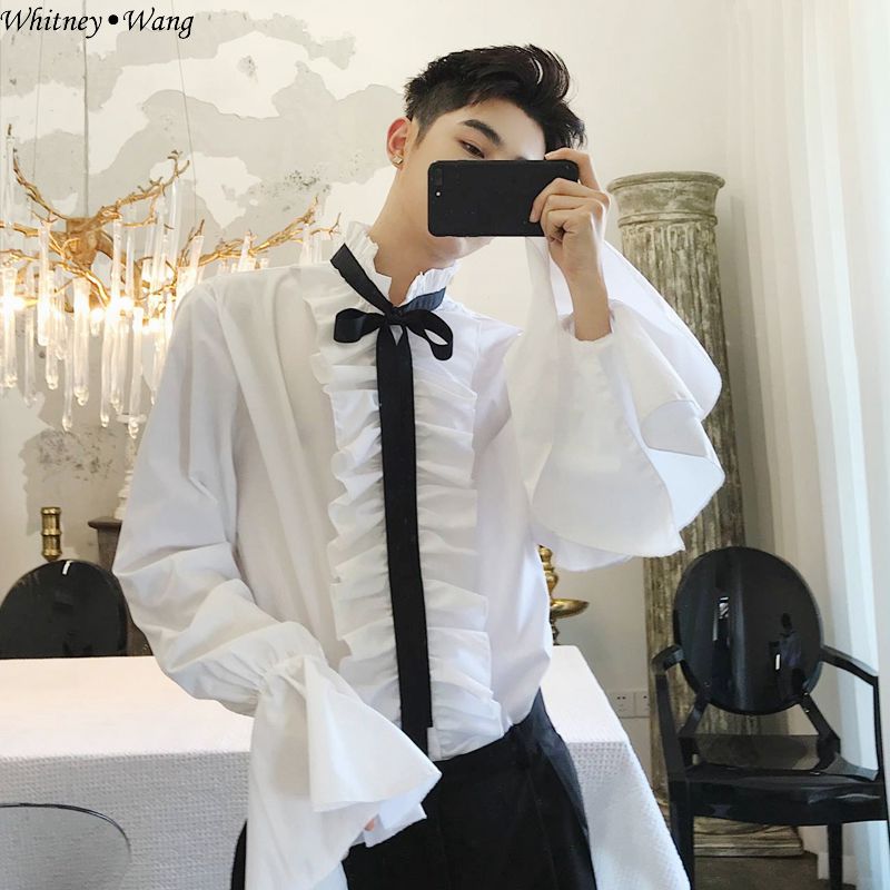 WHITNEY WANG 2018 Autumn Winter Fashion Streetwear Vintage Style Ruffles Bow Shirt Men Tops Women Blouse Blusas Women's Shirt, White
WHITNEY WANG 2018 Autumn Winter Fashion Streetwear Vintage Style Ruffles Bow Shirt Men Tops Women Blouse Blusas Women's Shirt, White