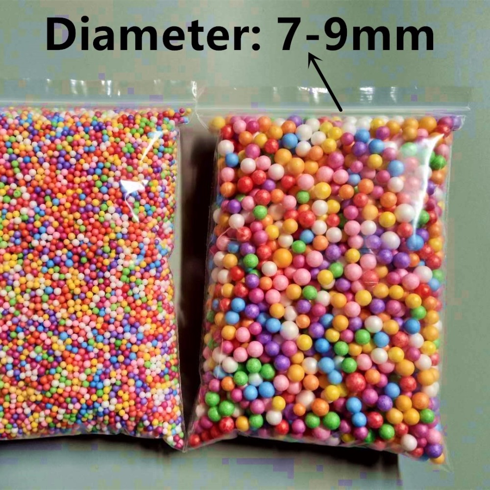 1bag 7-9mm Mini Colorful Round Foam Balls Crystal Bottle Decoration Pillow/Sofa Filler Styrofoam Balls Colored Foam