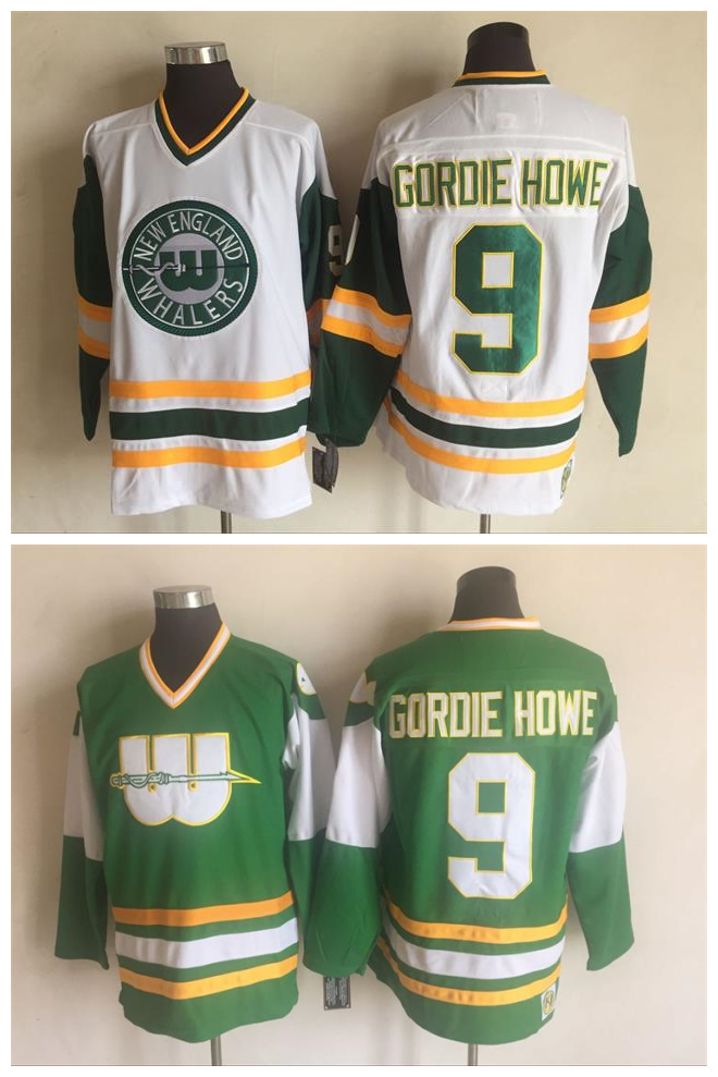 1978 New England Whalers Jersey 9 Gordie Howe Green White 100% Stitched CCM Vintage Hockey Jerseys
1978 New England Whalers Jersey 9 Gordie Howe Green White 100% Stitched CCM Vintage Hockey Jerseys