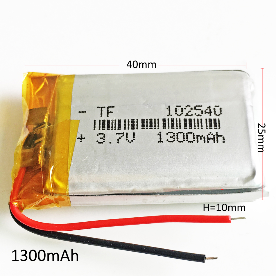 Model 102540 3.7V 1300mAh Li-Po Rechargeable Battery Lithium Polymer Li For Mp3 DVD PAD mobile phone GPS power bank Camera E-books recoder
Model 102540 3.7V 1300mAh Li-Po Rechargeable Battery Lithium Polymer Li For Mp3 DVD PAD mobile phone GPS power bank Camera E-books recoder
