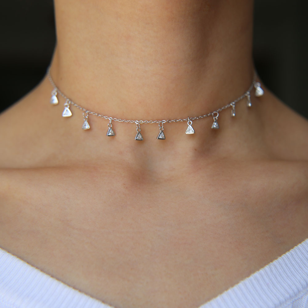 Geometric triangle cubic zirconia drop charm necklace cz station 925 sterling silver tassel charm delicate wedding bridal silver choker
Geometric triangle cubic zirconia drop charm necklace cz station 925 sterling silver tassel charm delicate wedding bridal silver choker