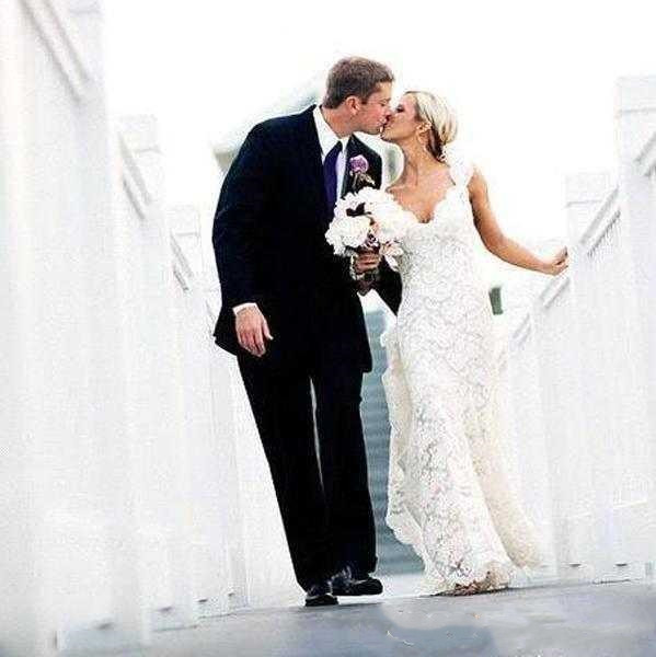 Country Style Full Lace Mermaid Wedding Dresses Boho Beach Bridal Gowns 2022 Vintage V Neck Open Back Sweep Train Bride Dress