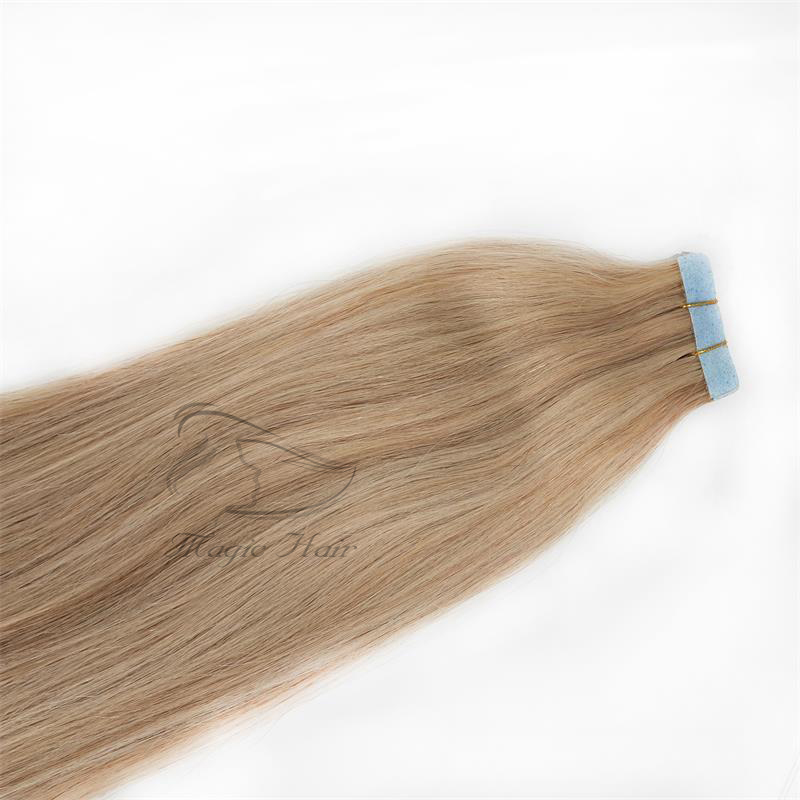 Human Virgin Hair Extensions PU Tape Remy Full Head Balayage Color 16/22 Skin Weft Vrigin Hair 50g 20PCS Hair Extensions