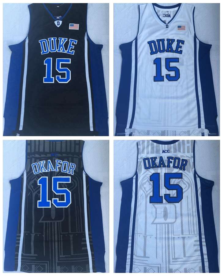 Mens Duke Blue Devils Jahlil Okafor #15 College Basketball Jersey Cheap Black White Jahlil Okafor Stitched Basketball Shirts
Mens Duke Blue Devils Jahlil Okafor #15 College Basketball Jersey Cheap Black White Jahlil Okafor Stitched Basketball Shirts
