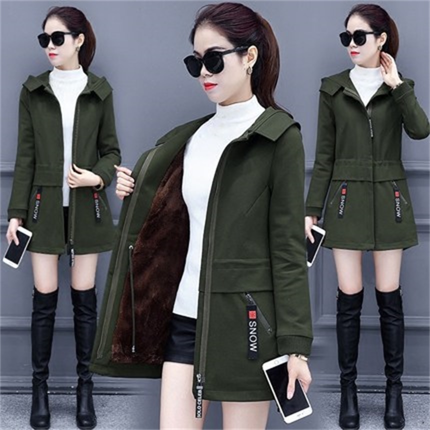 The new spring and winter long coat thick coat Korean cultivating wild fashion women' hooded windbreaker TB962, Black
The new spring and winter long coat thick coat Korean cultivating wild fashion women' hooded windbreaker TB962, Black