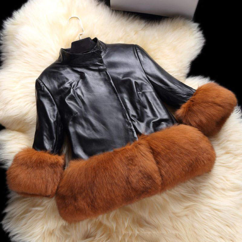 CAF415 Exquisite Women Luxury Faux Fur Coat Patchwork Fur with Leather Short Sleeve Fake Fur Coats Fluffy Coat 3 Colors -2XL, Pink
CAF415 Exquisite Women Luxury Faux Fur Coat Patchwork Fur with Leather Short Sleeve Fake Fur Coats Fluffy Coat 3 Colors -2XL, Pink
