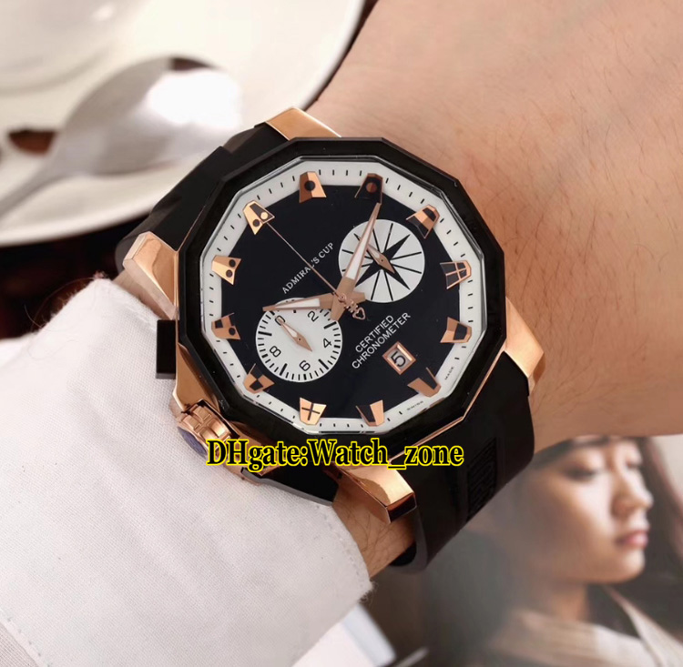 Admiral's Cup Seafender 753.231.91/0F81 Rose Gold Black Dial Big Size Miyota Quartz Chronograph Mens Watch Rubber Stopwatch Watches, Crm17e
Admiral's Cup Seafender 753.231.91/0F81 Rose Gold Black Dial Big Size Miyota Quartz Chronograph Mens Watch Rubber Stopwatch Watches, Crm17e