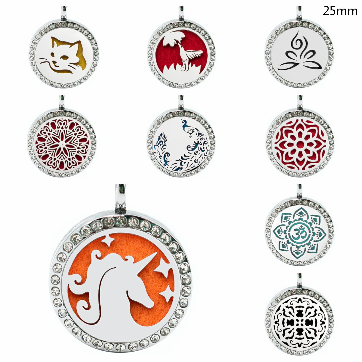 Unicorn Peacock 25mm Crystal Magnetic Essentional oil Perfume Aromatherapy Diffuser Locket Pendant Locket Jewelry Making For Women 1pc Pad
Unicorn Peacock 25mm Crystal Magnetic Essentional oil Perfume Aromatherapy Diffuser Locket Pendant Locket Jewelry Making For Women 1pc Pad