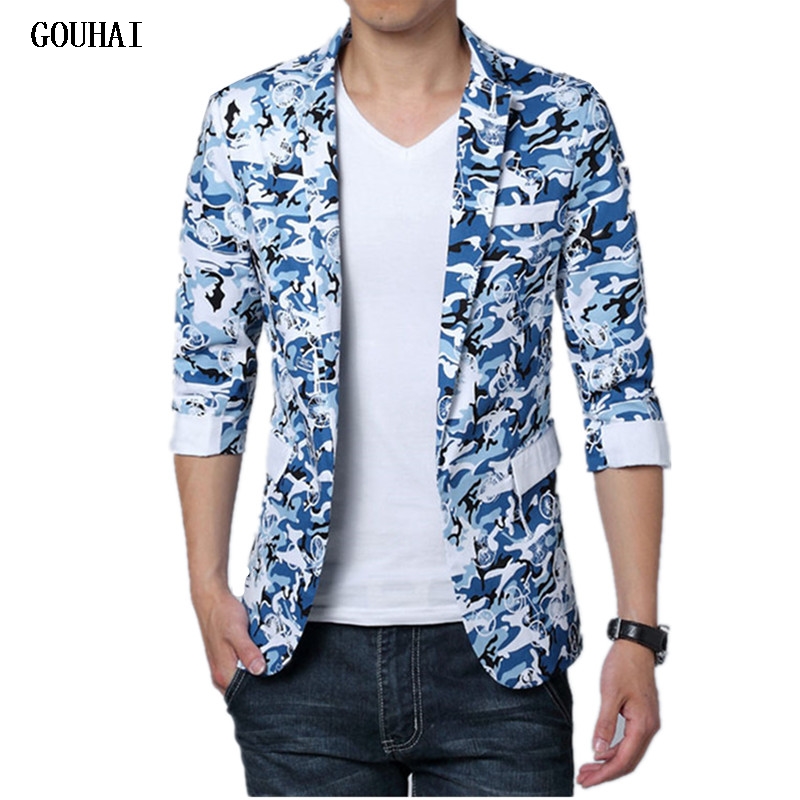 GOUHAI 2017 New Arrival Camouflage Blazer Men Terno Blaser Masculino Jaquetas Masculina Men's Suits Blazer Plus Size -5XL 6XL, Blue
GOUHAI 2017 New Arrival Camouflage Blazer Men Terno Blaser Masculino Jaquetas Masculina Men's Suits Blazer Plus Size -5XL 6XL, Blue