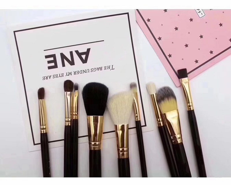 Brand 9 Pcs Makeup Brushes Set Kit Travel Beauty Professional Wood Handle Foundation Lips Cosmetics Brush z2505279JP7