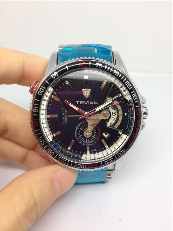 mens sport style Watch Tevise Brand Mechanical automatic Wristwatch for Mand steel band Transparent Glass Back T01, White face
mens sport style Watch Tevise Brand Mechanical automatic Wristwatch for Mand steel band Transparent Glass Back T01, White face