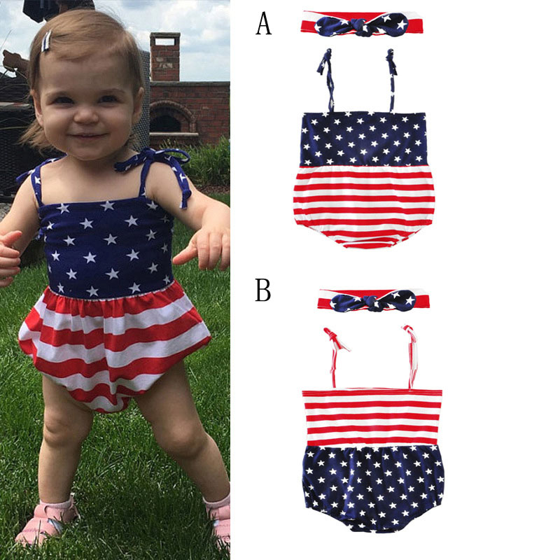 Baby American Flag Rompers Clothes Girls Sleeveless Romper Infant Cotton Onesies Newborn Jumpsuit Summer Bodysuits With Headband
Baby American Flag Rompers Clothes Girls Sleeveless Romper Infant Cotton Onesies Newborn Jumpsuit Summer Bodysuits With Headband