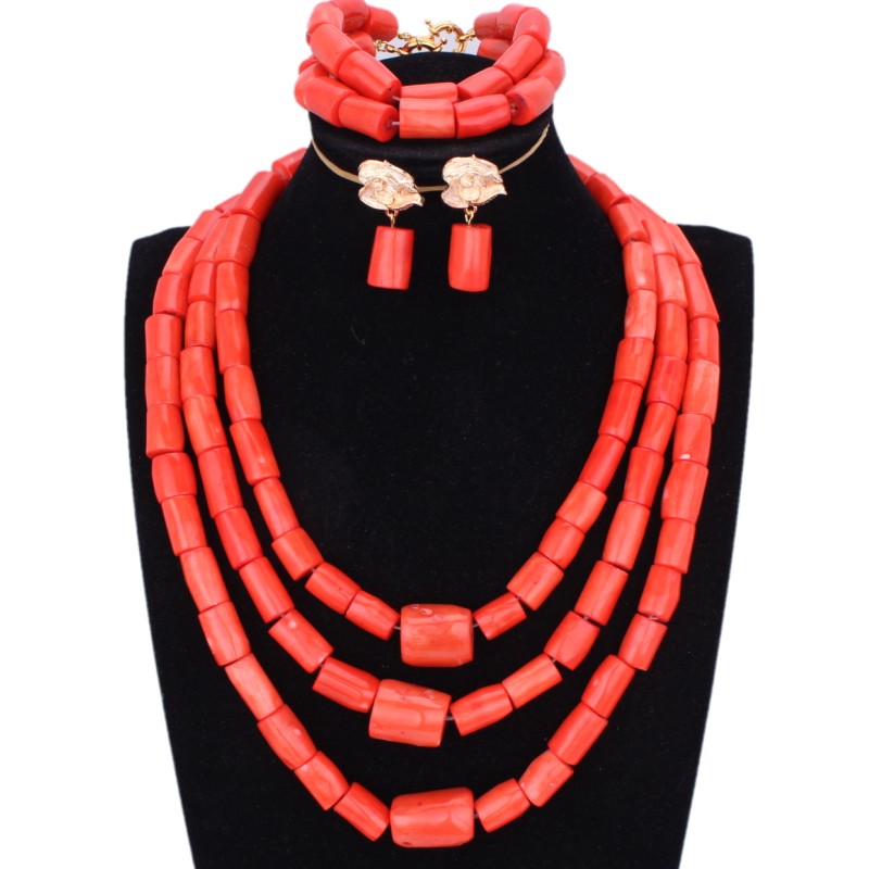 Chunky Original Coral Beads Jewelry Set for Nigerian Weddings Orange or Red African Women Necklace Bride Bridal Jewellery
Chunky Original Coral Beads Jewelry Set for Nigerian Weddings Orange or Red African Women Necklace Bride Bridal Jewellery